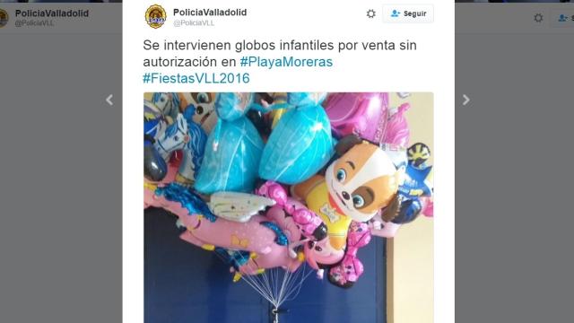 Una de las intervenciones llevadas a cabo por la Policía Municipal de Valladolid.