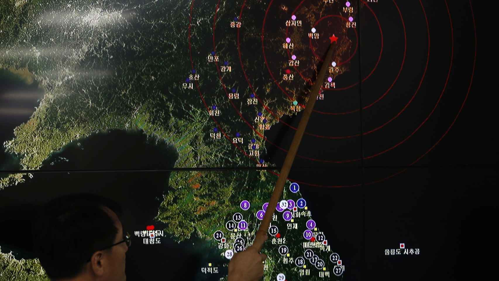 El movimiento sísmico de Corea del Norte tras la prueba nuclear.