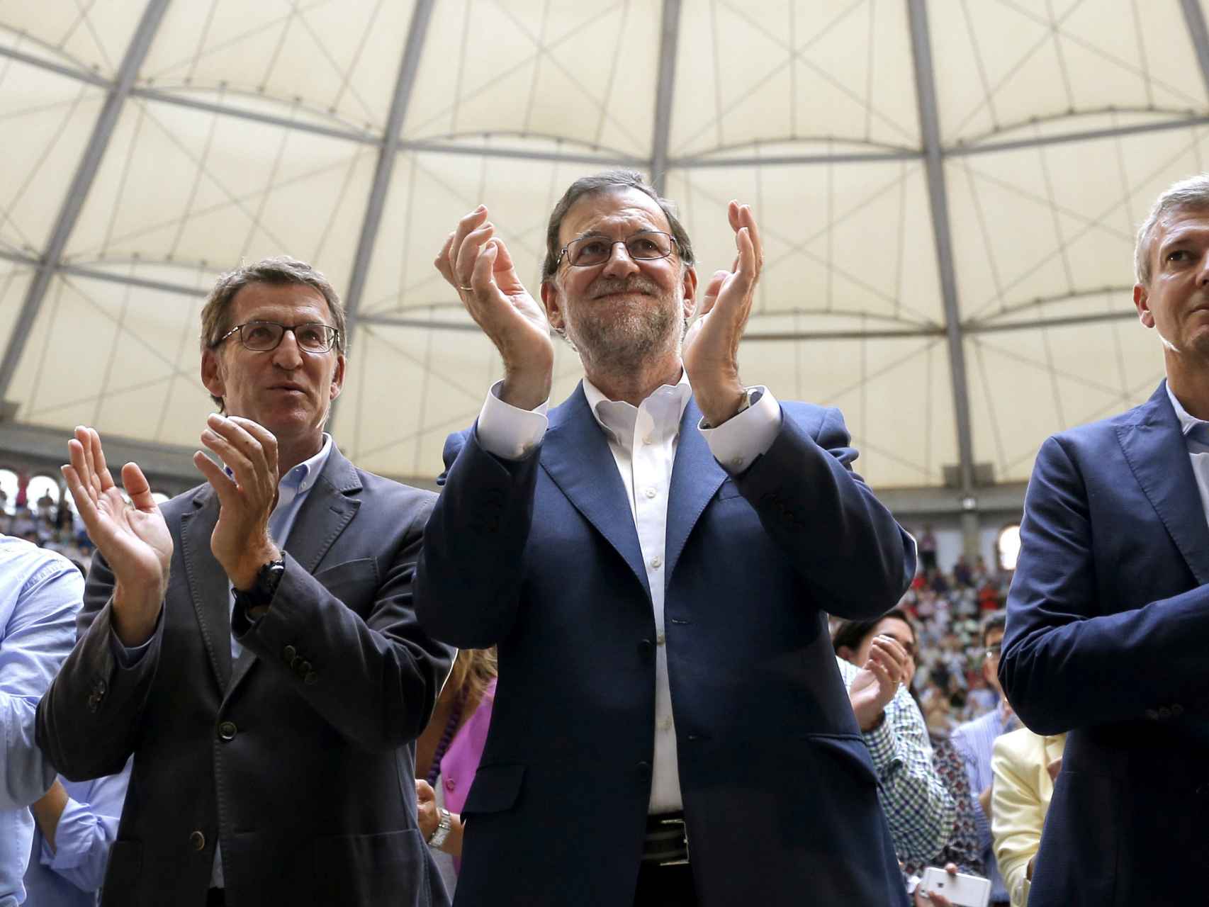 Feijóo y Rajoy abrieron la campaña del PP en Galicia