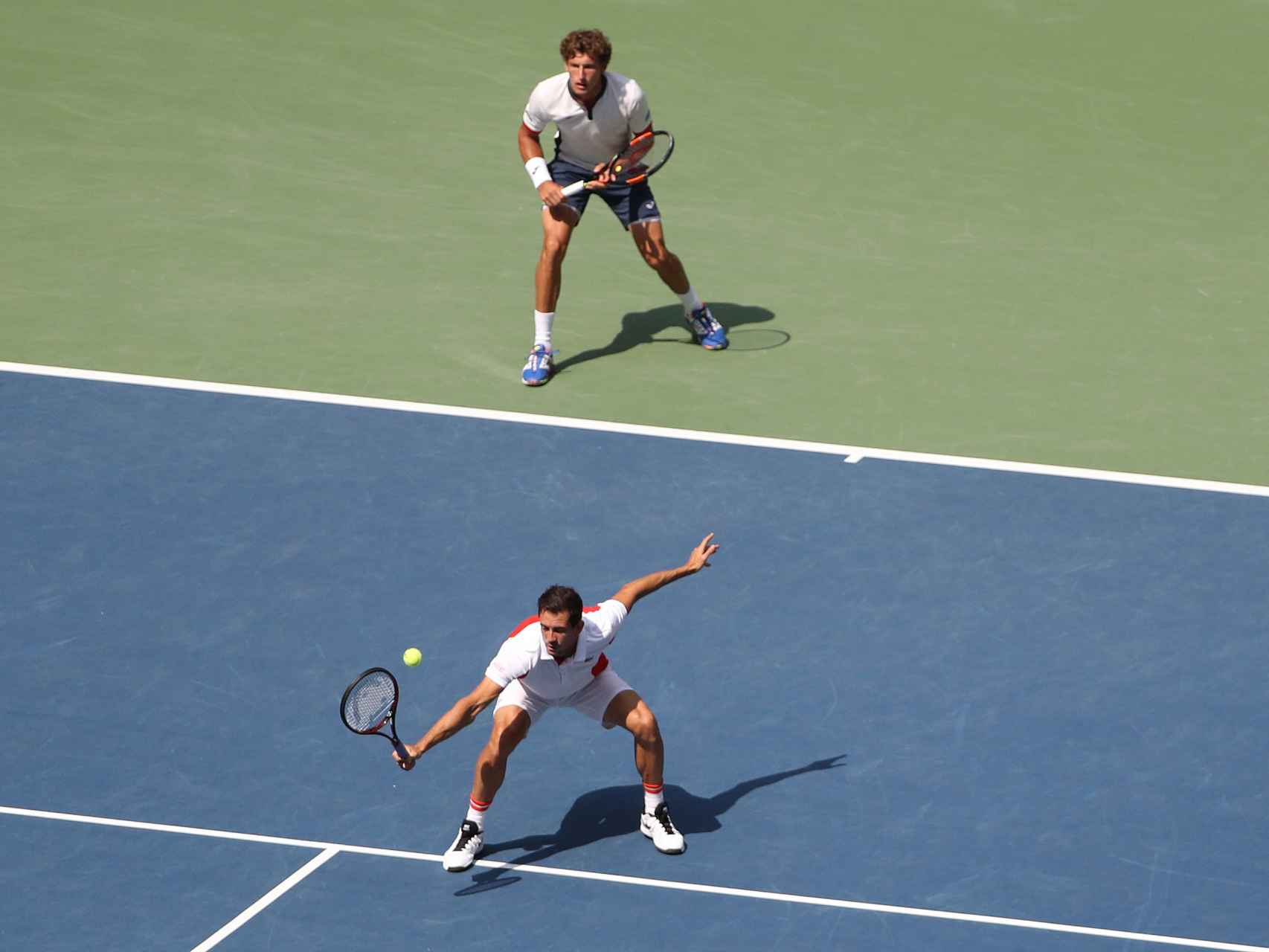 Pablo Carreño y Guillermo García López en la final del US Open.