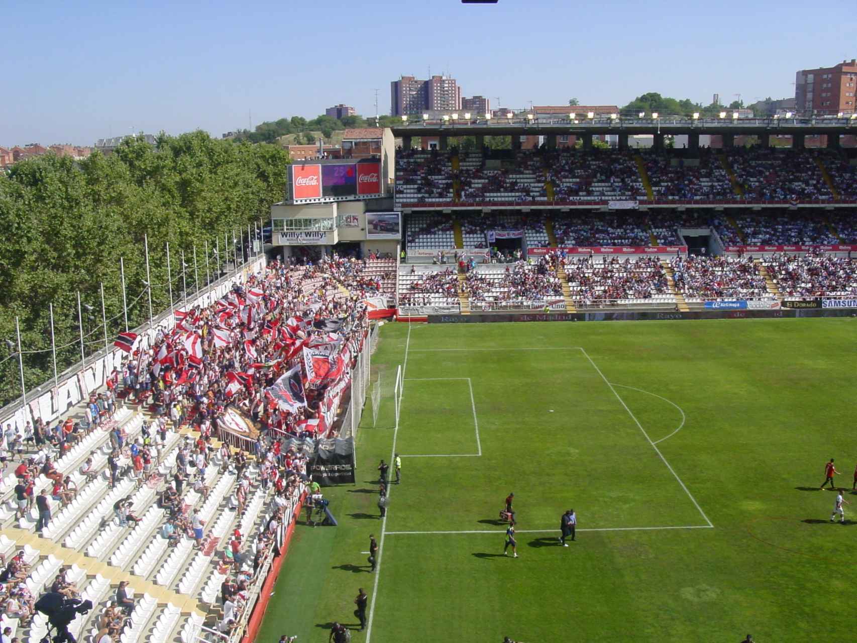 El Estadio de Vallecas, antes del partido ante el Mallorca.