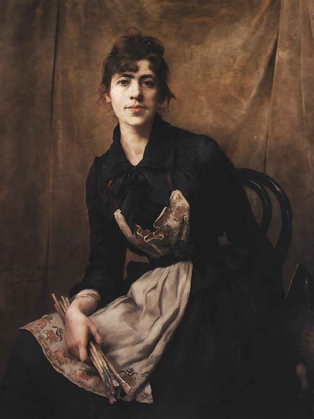 Anna Bilińska-Bohdanowicz, en un autorretrato de 1887.