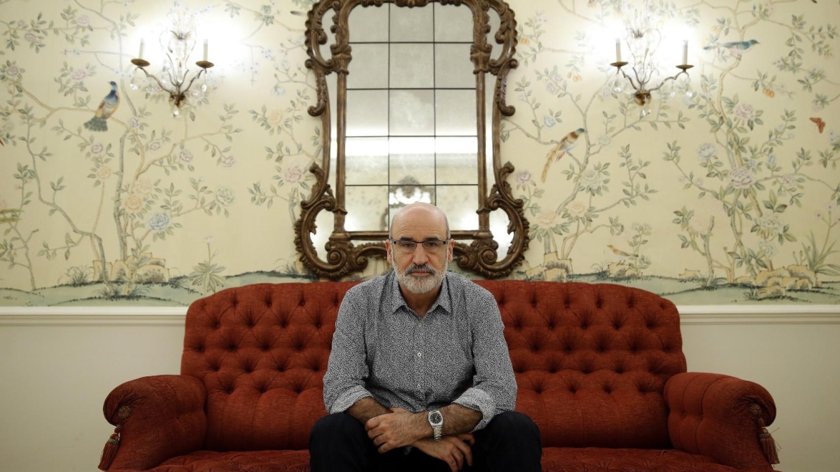 El escritor Fernando Aramburu durante las entrevistas en Madrid.