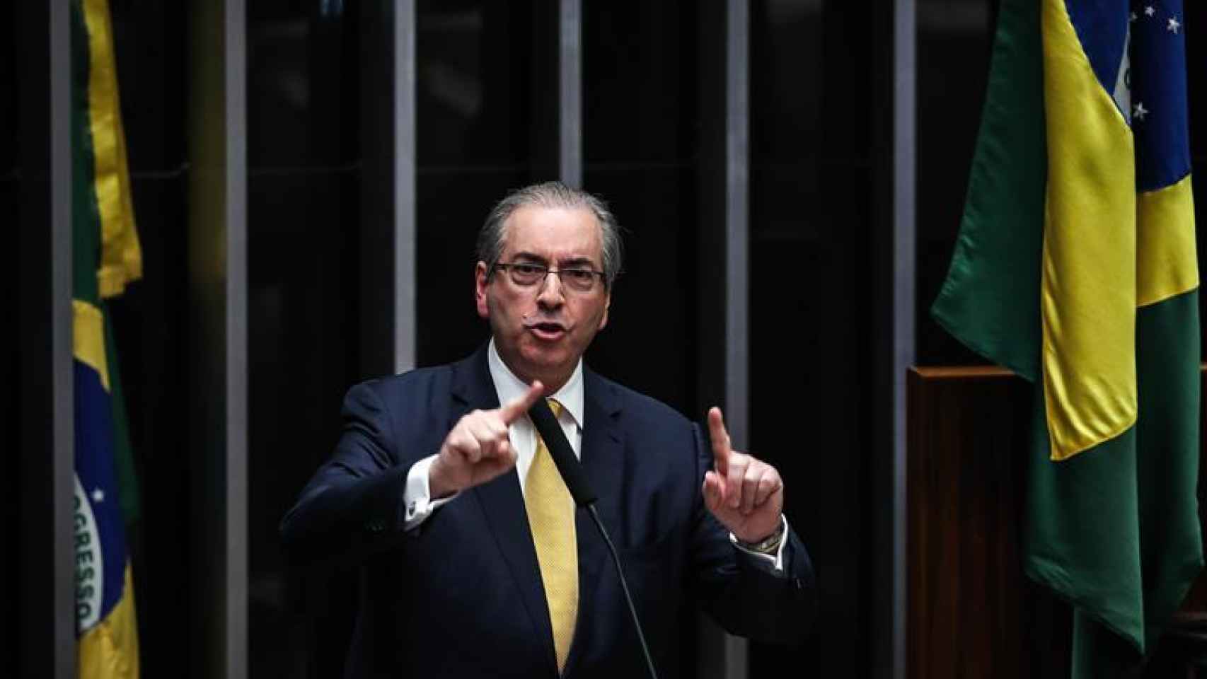 Eduardo Cunha se defiende antes de la votación que le retiró el escaño.