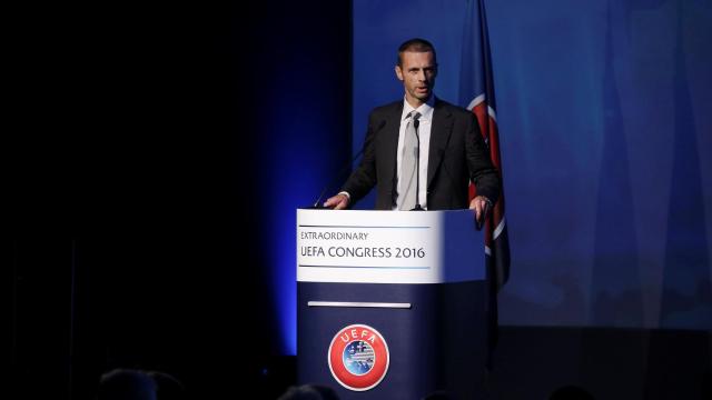 Aleksander Ceferin, durante el congreso de la UEFA.