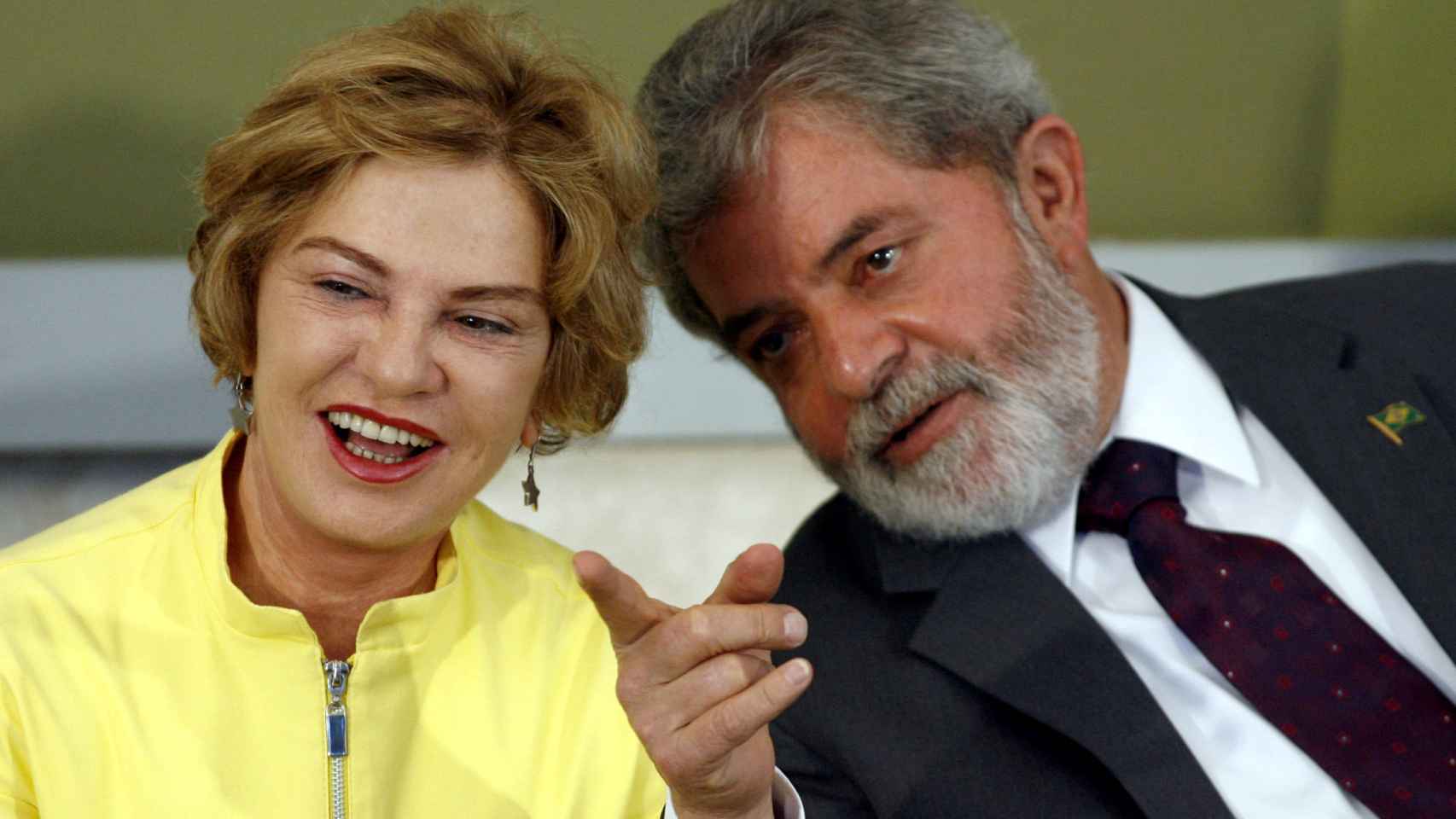 Lula con su mujer en una imagen tomada en el palacio de Planalto en 2007