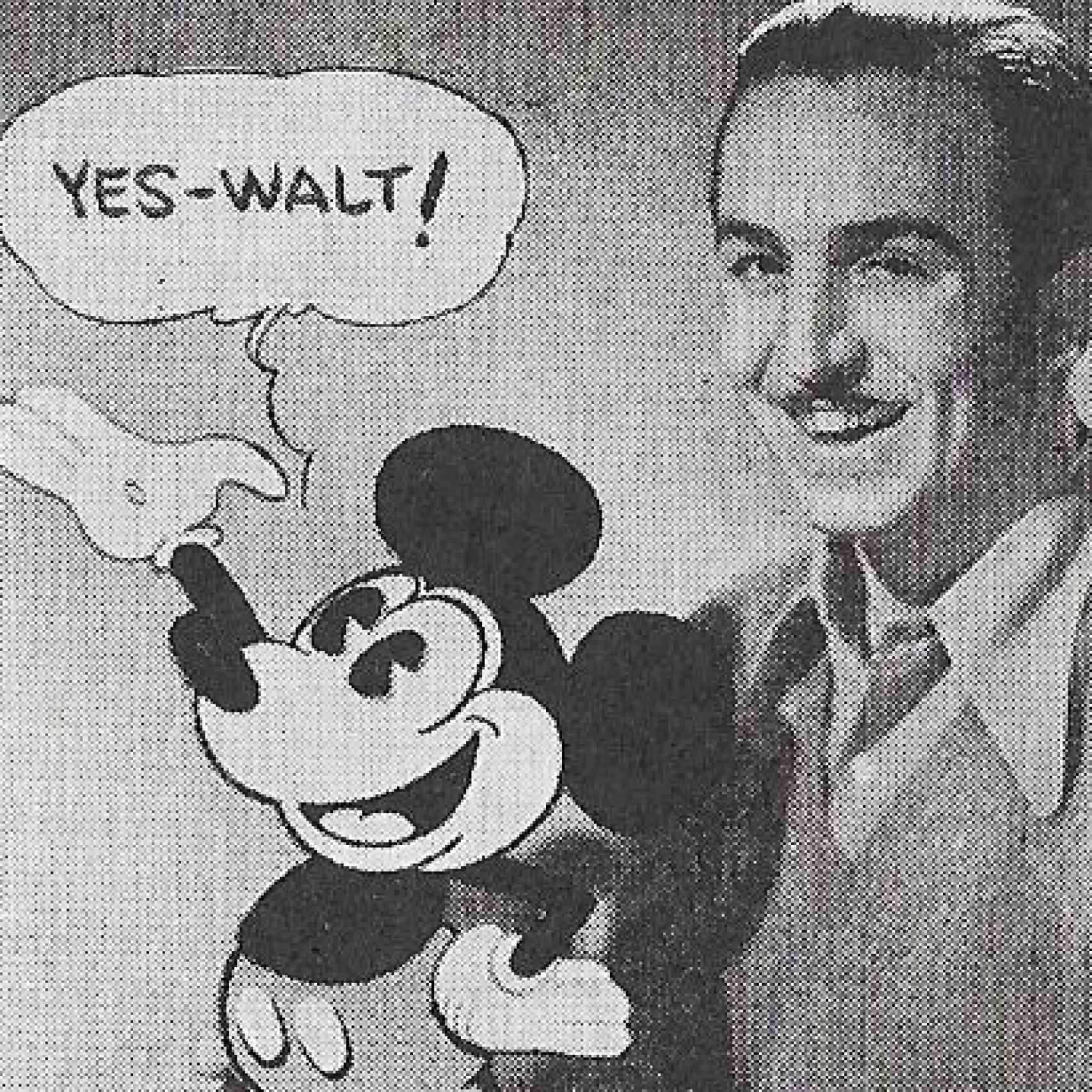 Walt Disney y Mickey Mouse.