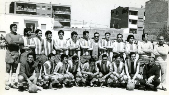 La plantilla del Leganés de los años 70.