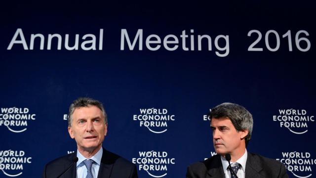 El presidente argentino Mauricio Macri en el Foro Económico Mundial.