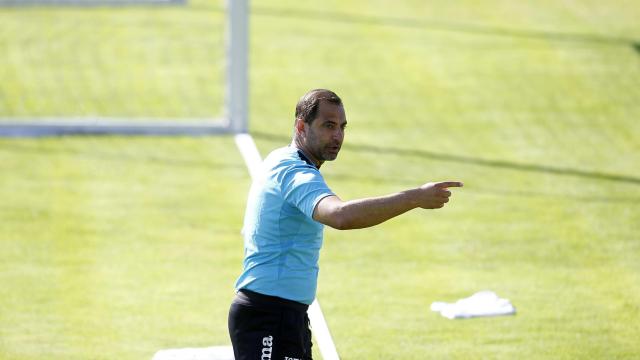 Esnáider durante un entrenamiento.