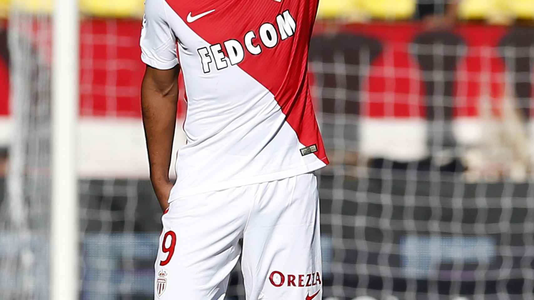 Falcao durante el partido contra el Rennes.