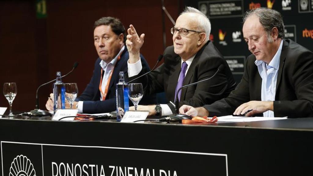 Ramón Colom en la rueda de prensa de FAPAE en San Sebastián.