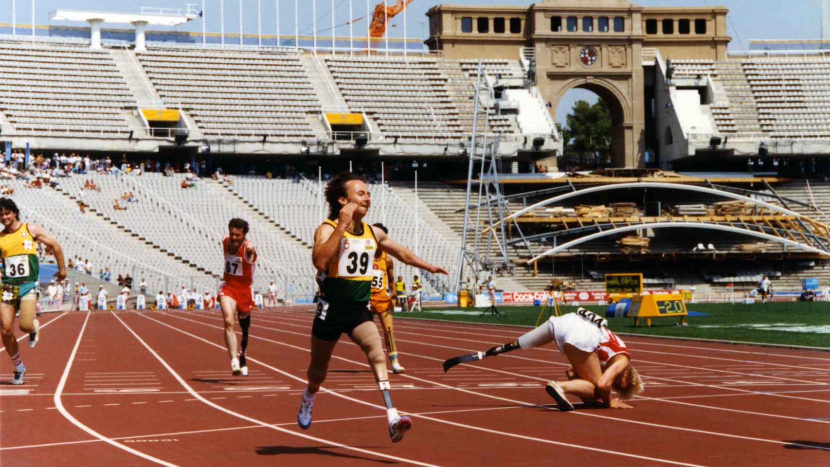 Mark Witheman durante los Juegos Paralímpicos de Barcelona 1992.