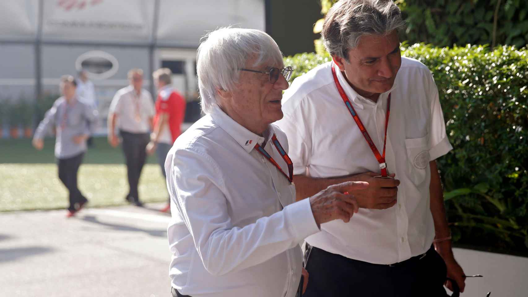 Bernie Ecclestone, llegando al paddock en el GP de Singapur.
