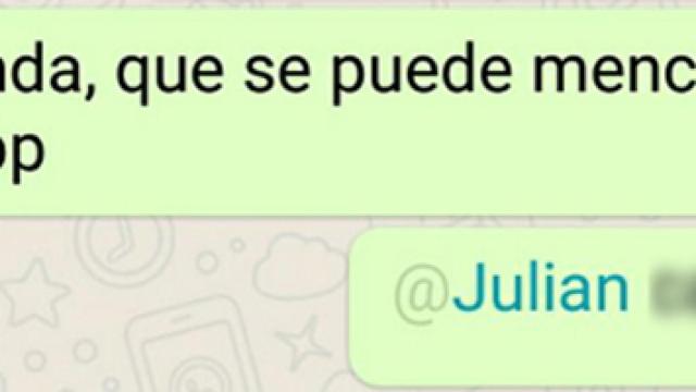 Mira cómo puedes mencionar a alguien en los grupos de WhatsApp