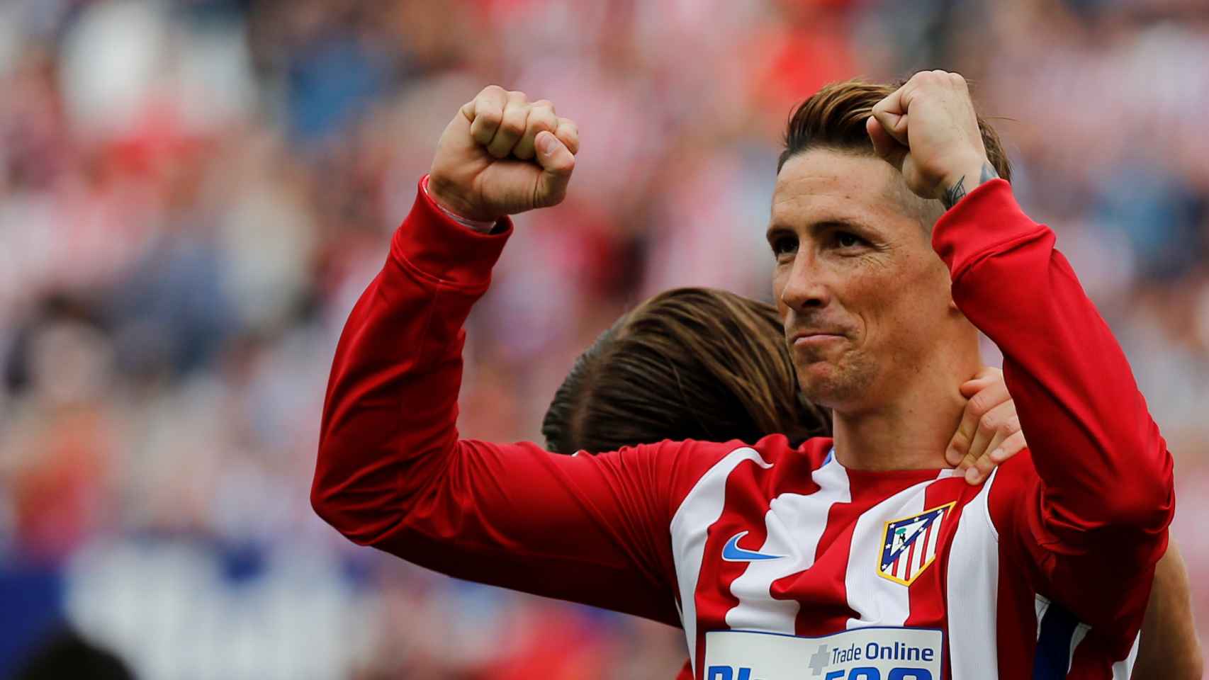 Fernando Torres, tras marcar de penalti contra el Sporting.