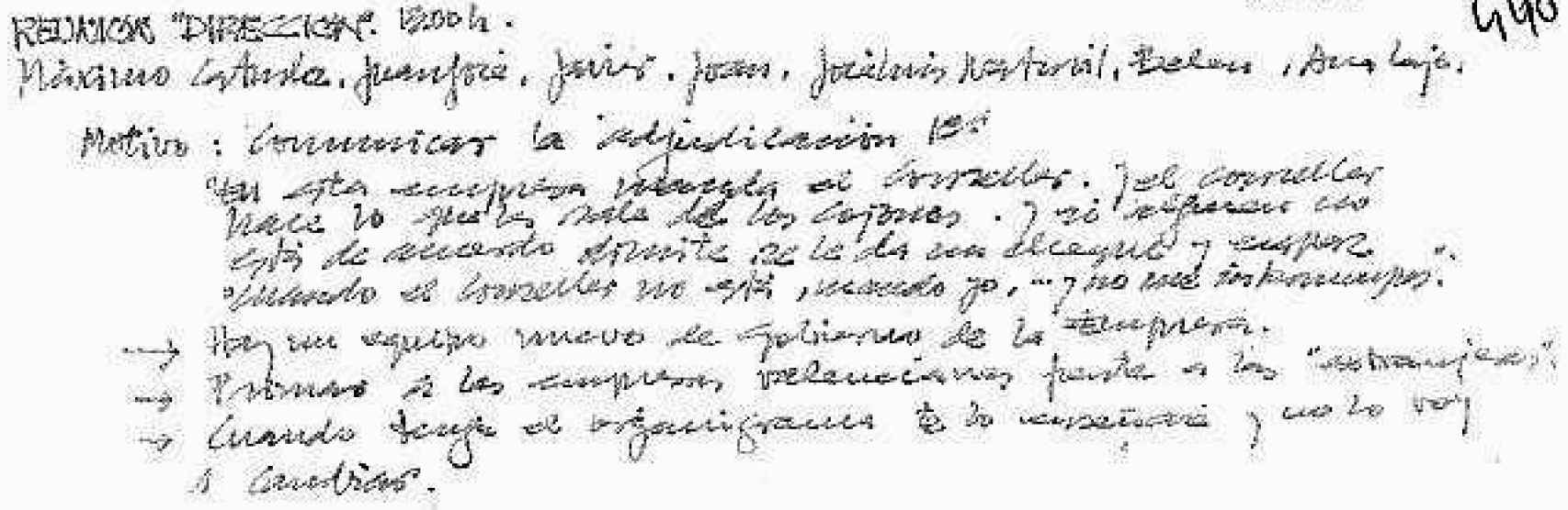Manuscrito del sumario del caso Taula.