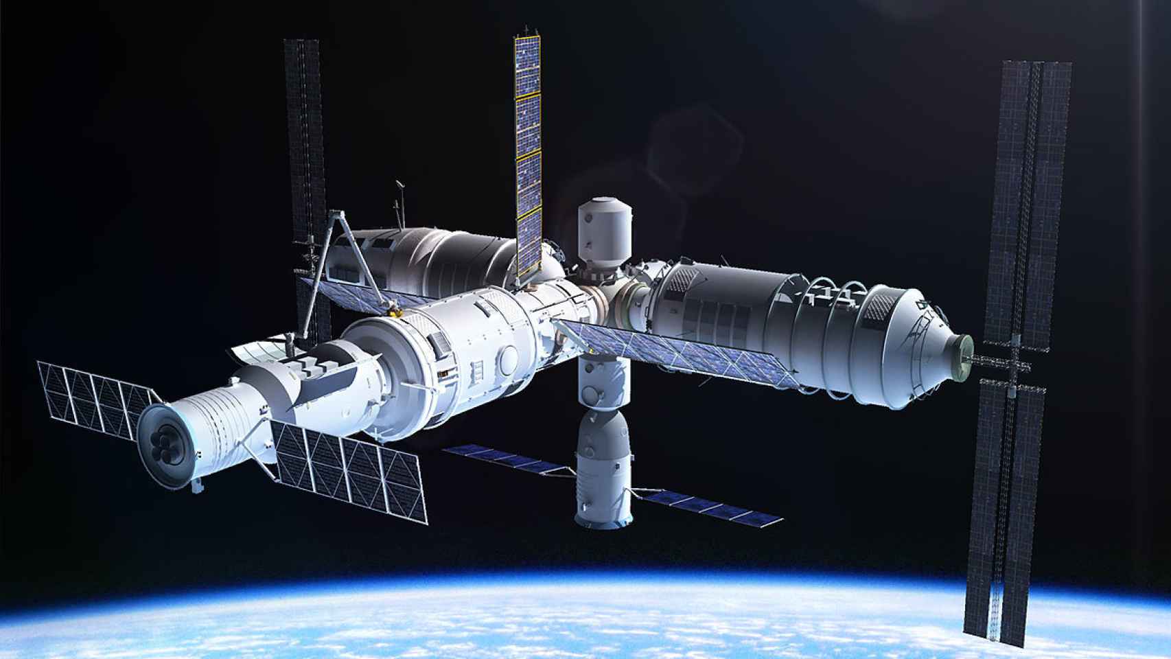 Ilustración de la estación espacial Tiangong.