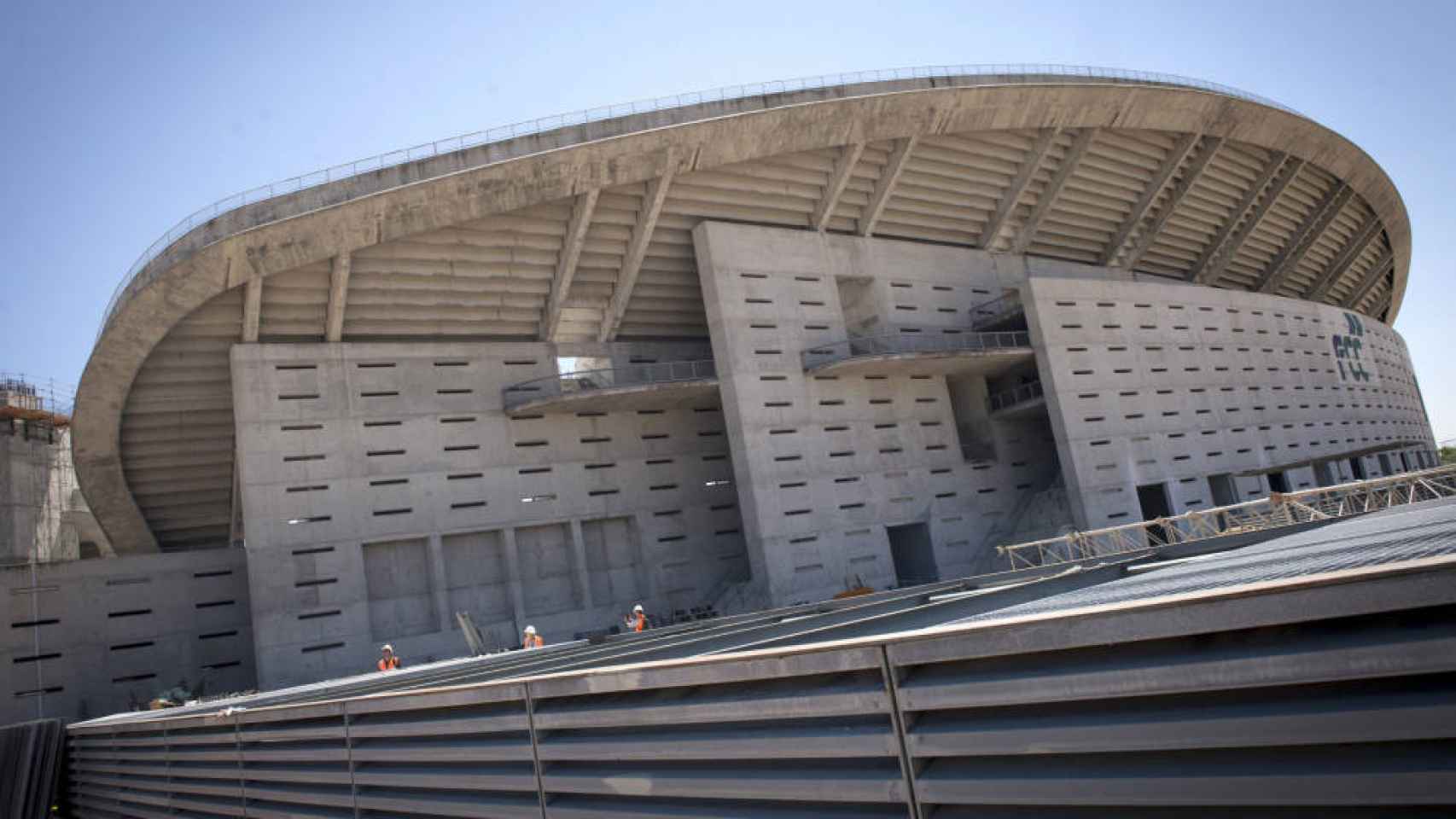 El estadio de La Peineta, en obras.