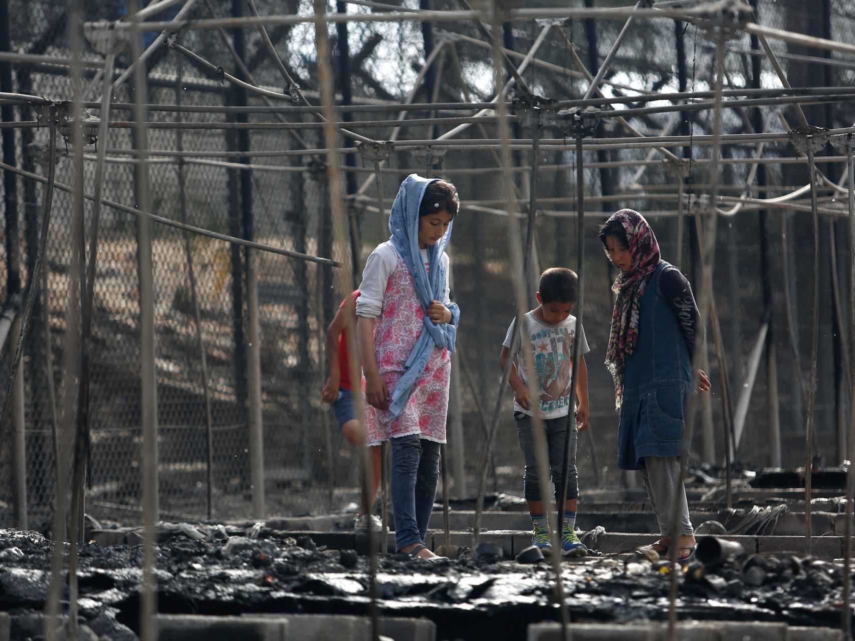 El campo de refugiados de Lesbos ardió esta semana.