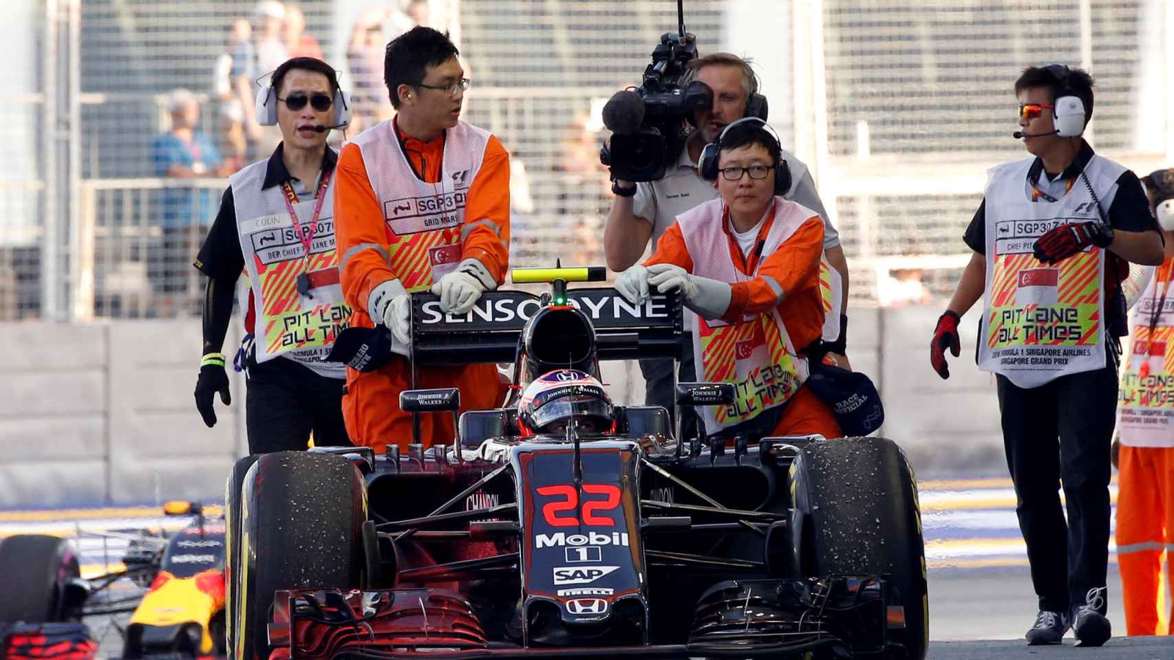 El piloto de McLaren Jenson Button, en el último Gran Premio de Singapur.