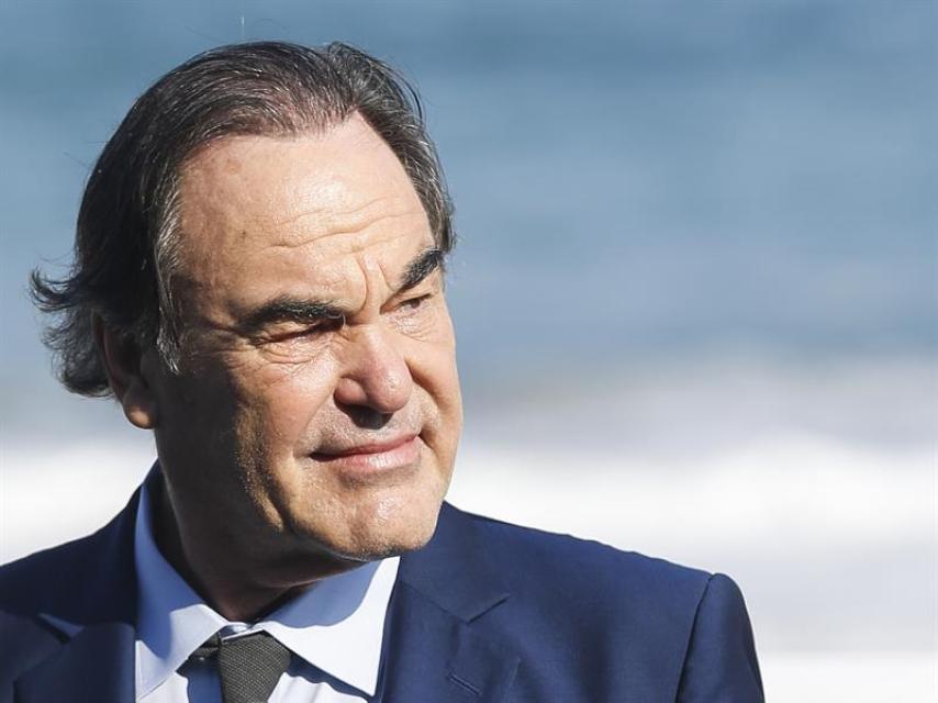 Oliver Stone durante su rueda de prensa en el Zinemaldia.