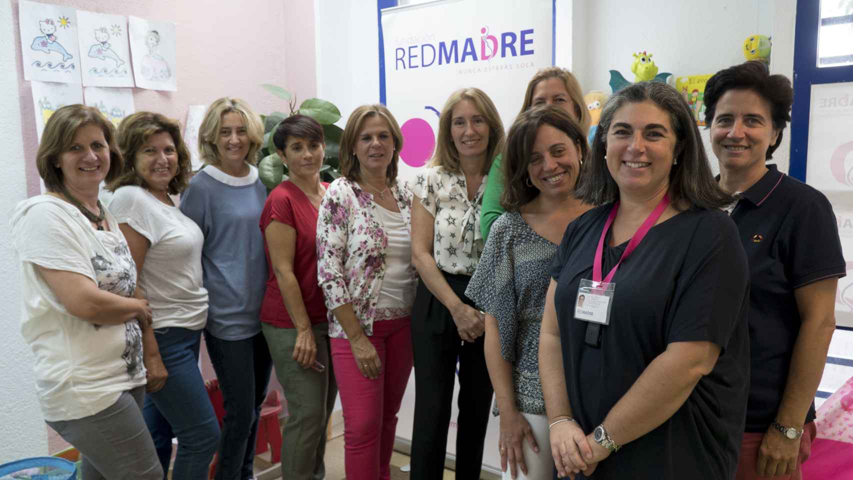 Algunas de las voluntarias de Red Madre en Las Rozas (Madrid).