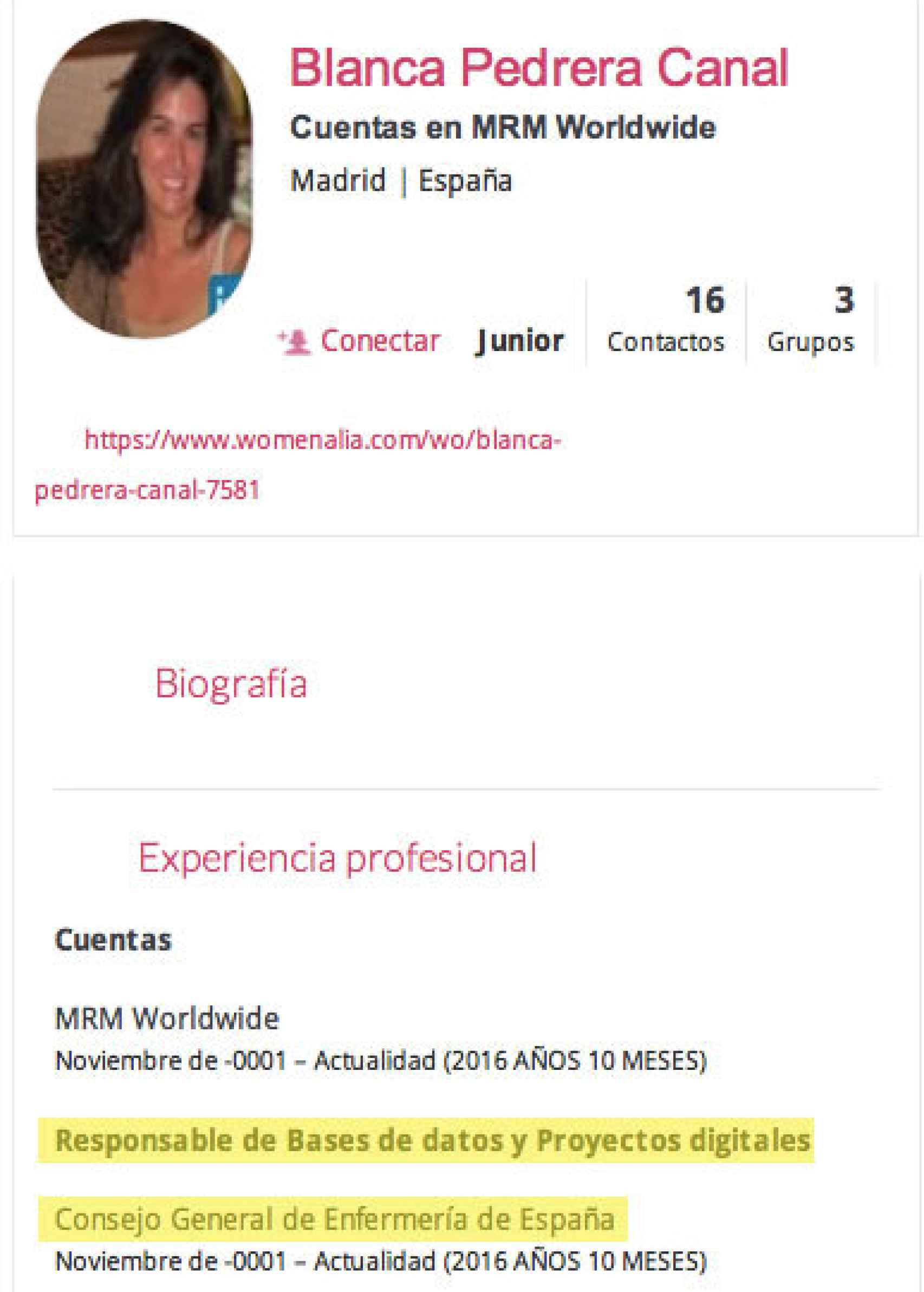 CV de Blanca Perera