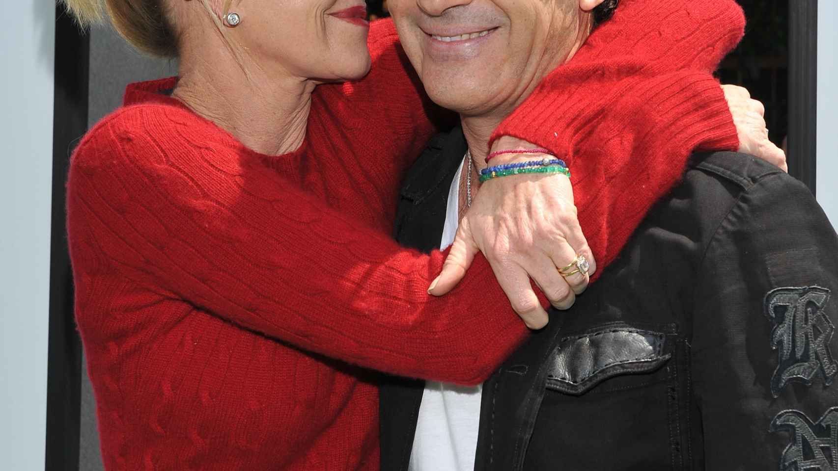 Antonio Banderas y Melanie Griffith, cuando aún formaban un matrimonio feliz.