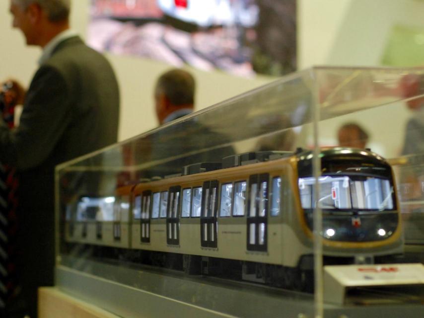 Maqueta del tren de CAF para el metro de Estambul.