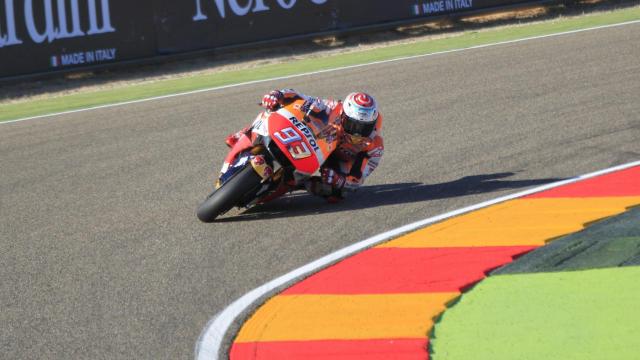 Marc Márquez rodando en MotorLand.