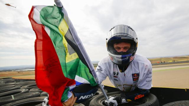 Brad Binder tras proclamarse campeón del mundo.