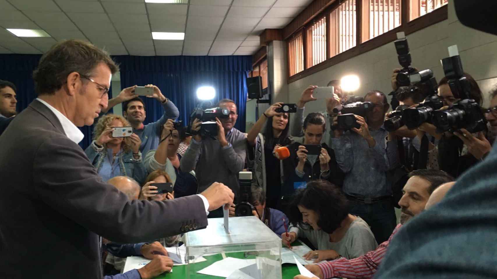El presidente de la Xunta y candidato a la reelección, Núñez Feijóo.