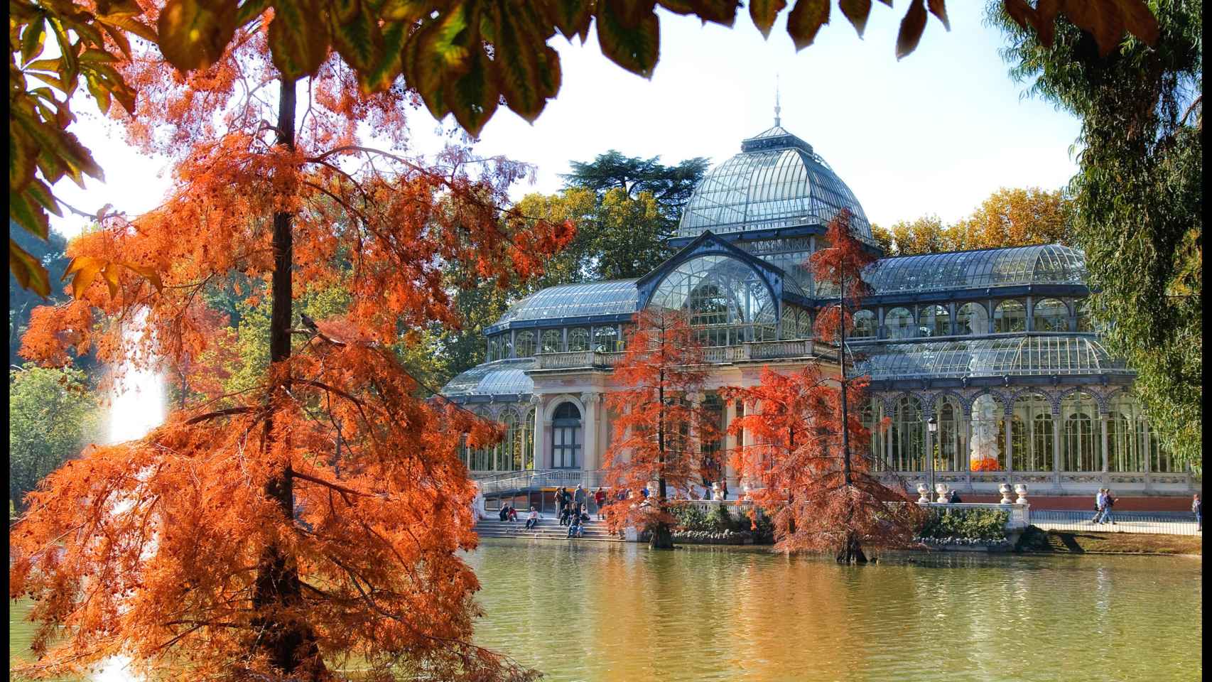 Palacio de Cristal en el parque de El Retiro (Madrid).