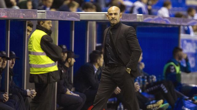 Paco Jémez, durante el partido ante el Alavés.