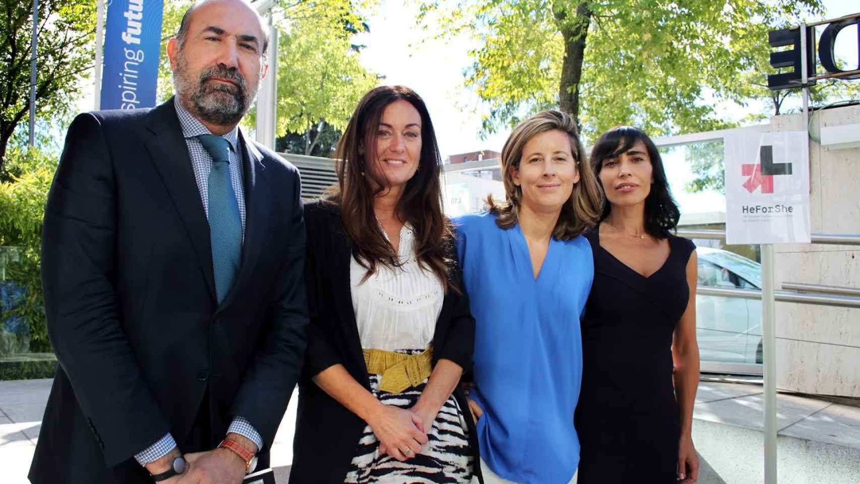 De izda. a dcha: Enrique Verdeguer, director de ESADE Madrid; Carmen Millán, de PwC; Marta Lamas, de BT, y Patricia Cauqui, autora del estudio.