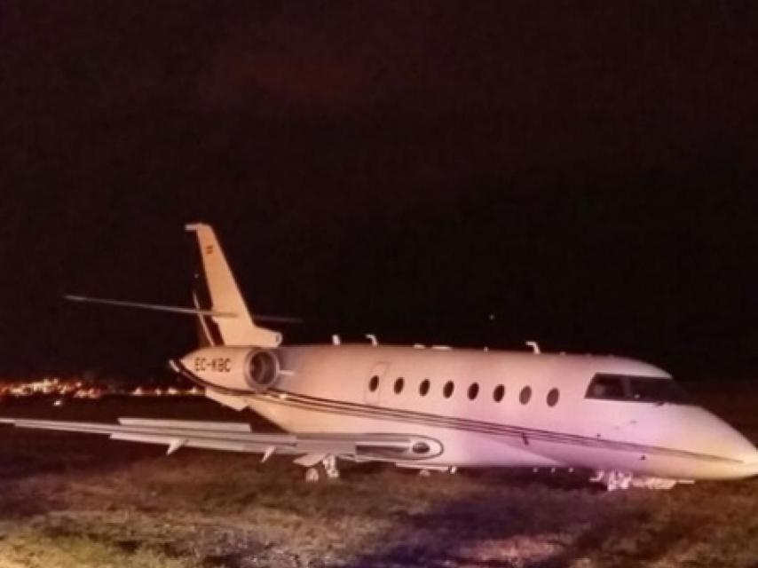 Imagen del avión siniestrado.