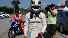 Hamilton durante el GP de Malasia.