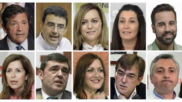 Todos los miembros de la gestora del PSOE.