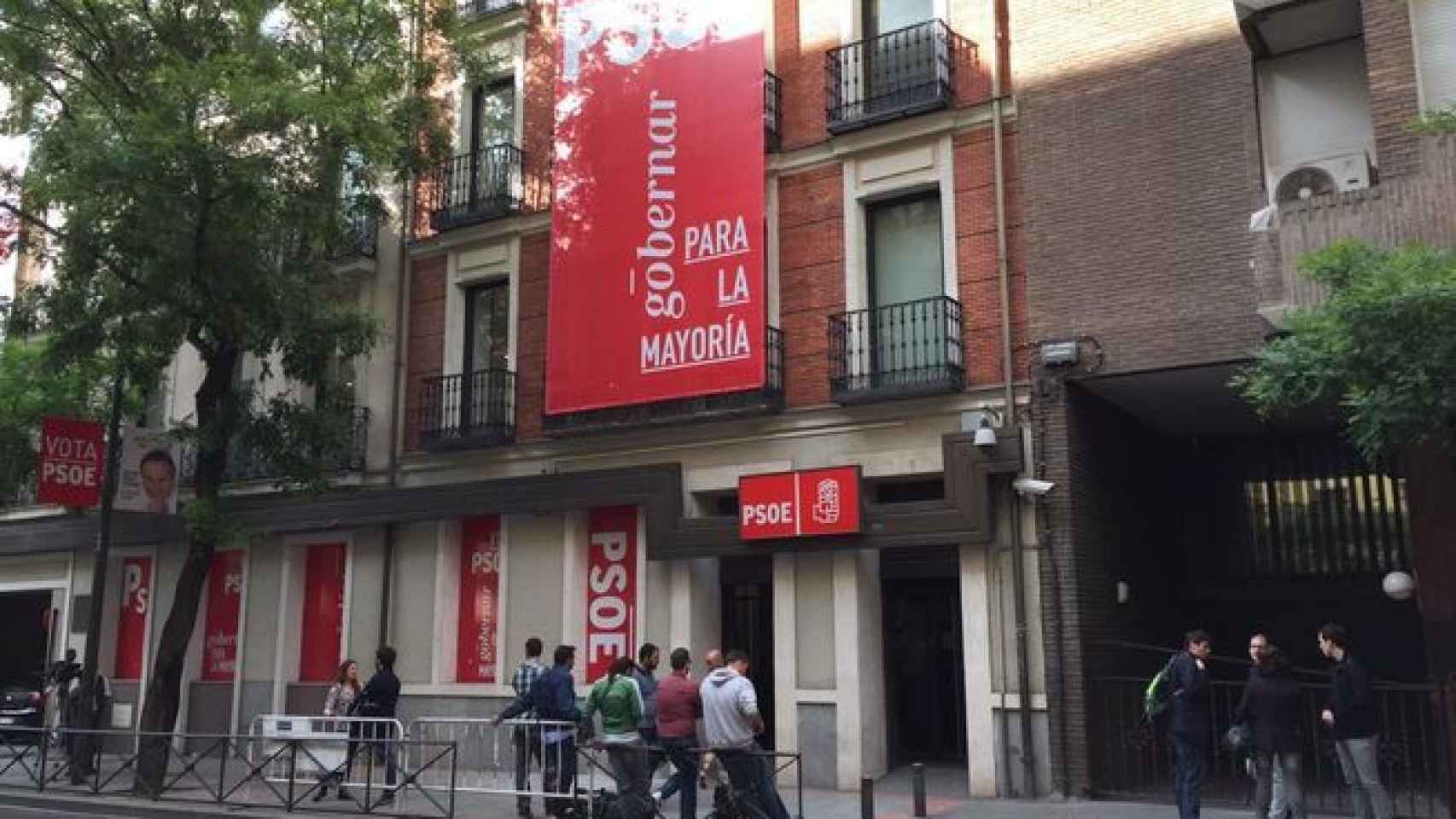 La sede del PSOE en la madrileña calle Ferraz.