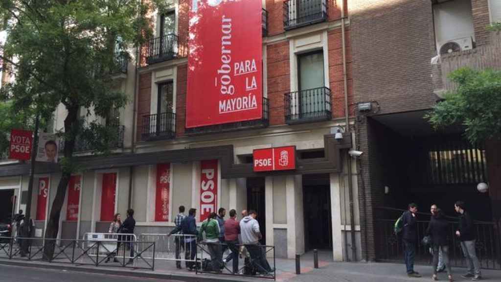 La sede del PSOE en la madrileña calle Ferraz.