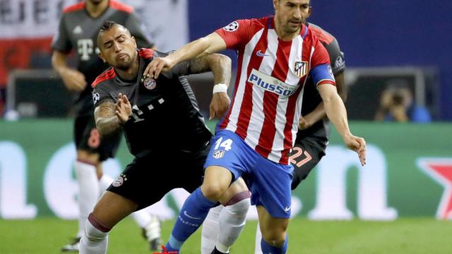 Gabi, durante un partido ante el Bayern.