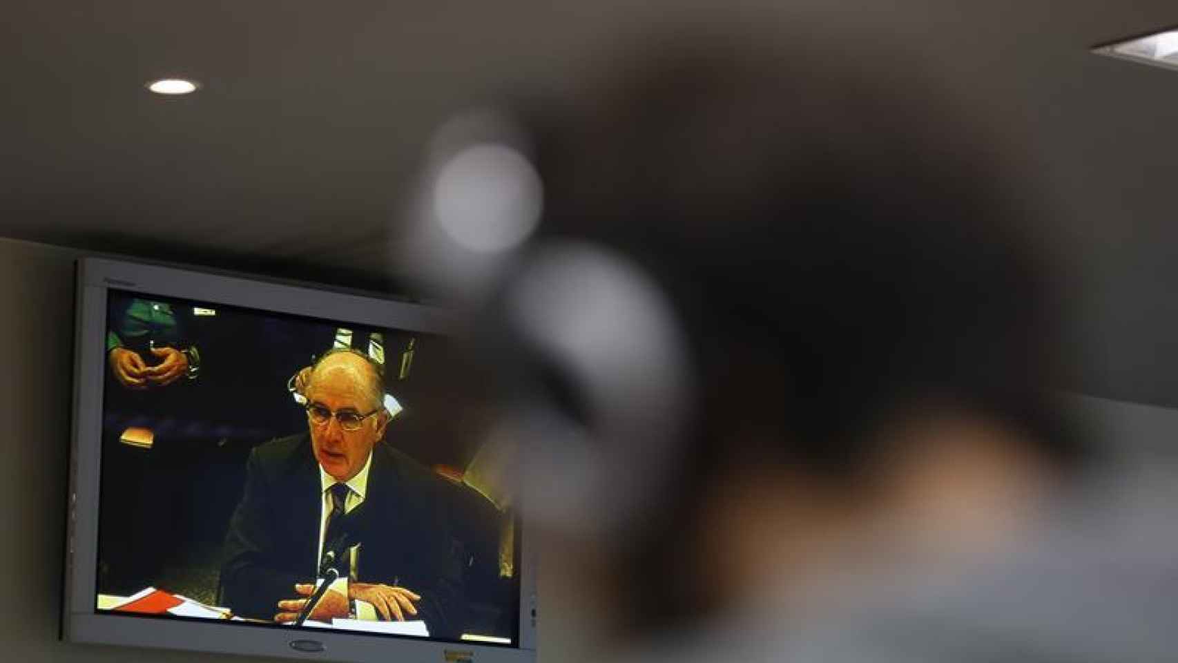 El ex presidente de Caja Madrid Rodrigo Rato durante su declaración