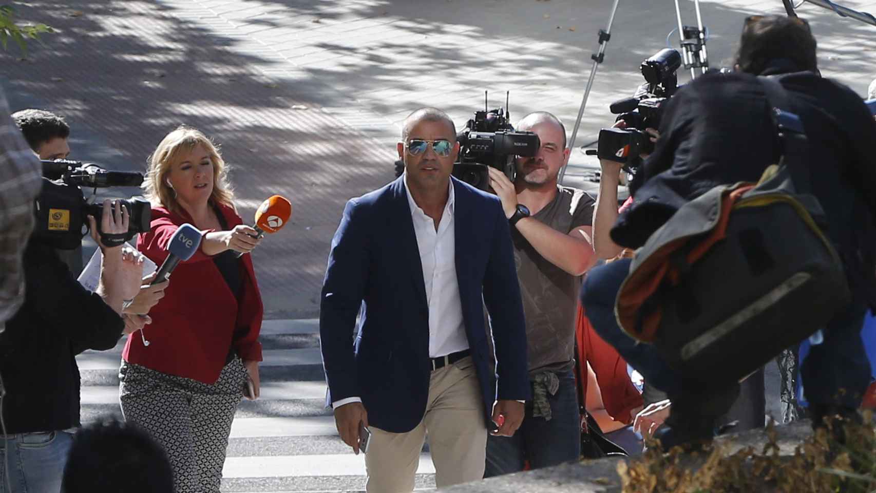 Miguel Ángel Flores a su llegada a la Audiencia Nacional