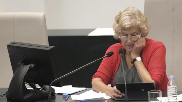 Carmena, en el pleno del Ayuntamiento el pasado 28 de septiembre