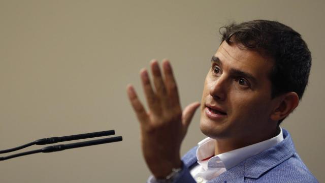 Albert Rivera, en una rueda de prensa en el Congreso de los Diputados, este miércoles