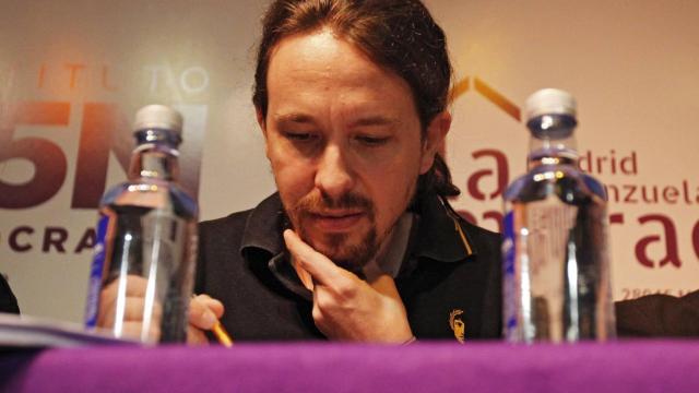 Pablo Iglesias durante la presentación del libro.