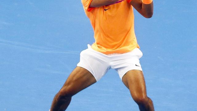 Nadal, durante el partido ante Dimitrov en Pekín.