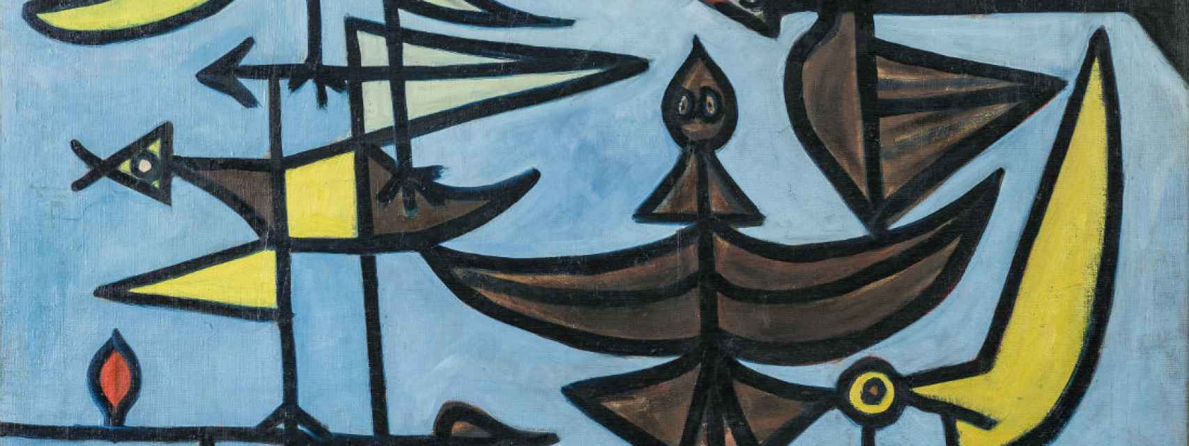 'Pájaros' (1947), de Óscar Domínguez. Óleo sobre lienzo.