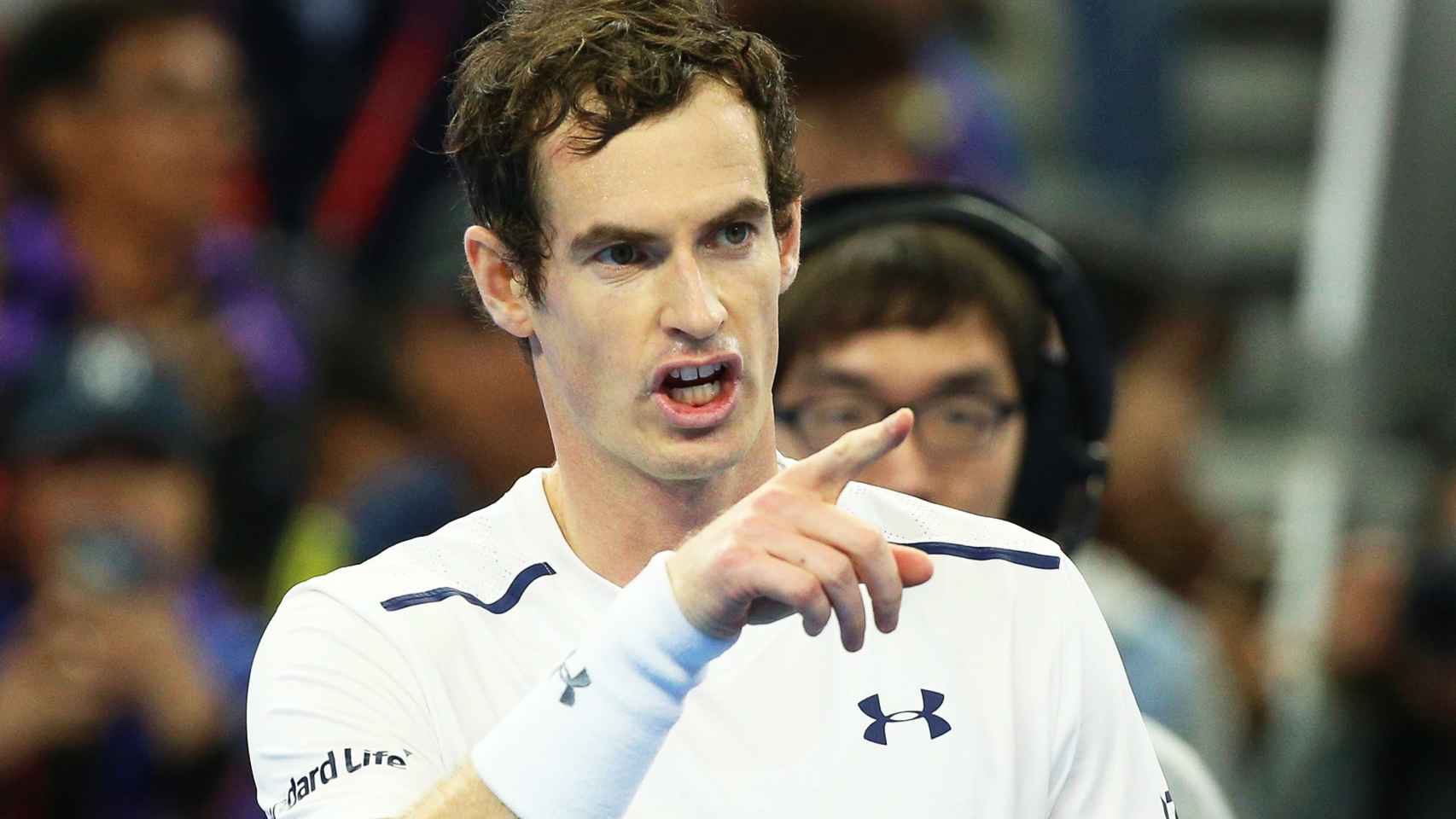 Murray celebra su victoria ante David Ferrer.